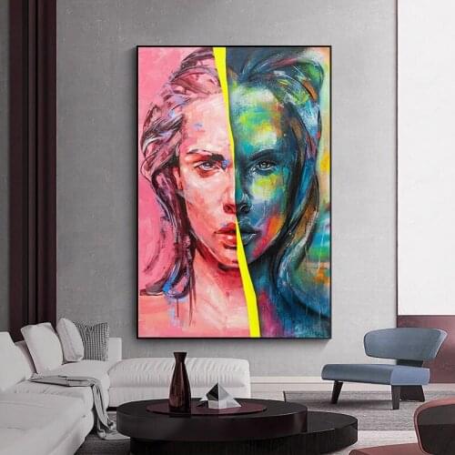 Istrailles Colorful woman canvas painting Wall Art Canvas Paintings Art Canvas Posters Prints Modern Decorative Wall Pictures