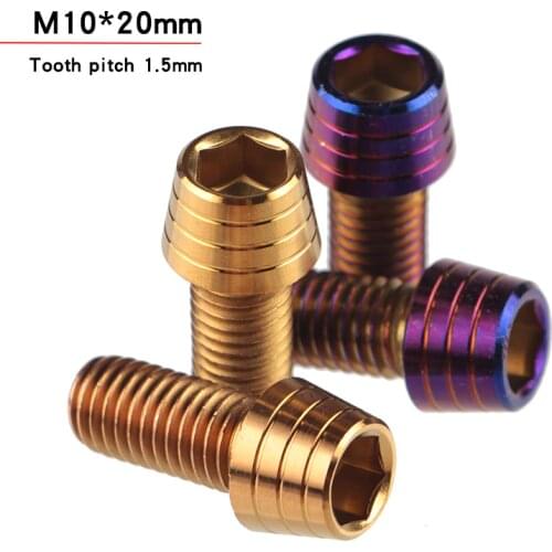 RZMA Hexagon socket screw M10*22 electric vehicle motorcycle front shock absorber stainless steel golden screw cup cone head