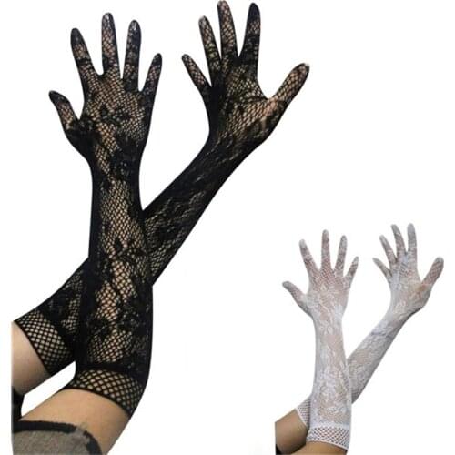 Flirt Sexy Lace Gloves Women Thin Long Wedding Gloves Black Lace Temptation Gloves Bdsm Slave Bondage Erotic Glove Sex Games