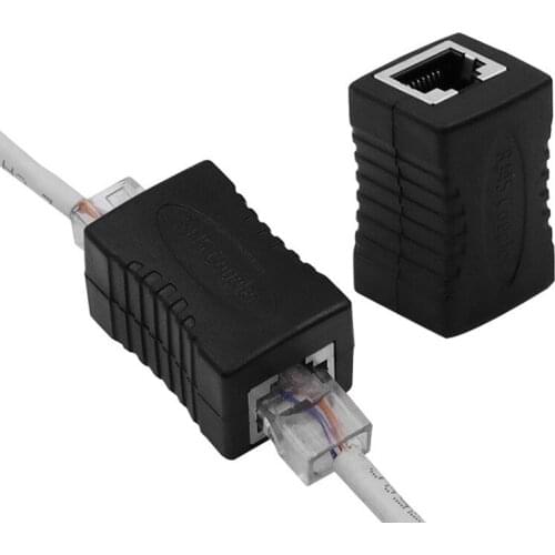 RJ45 Network Cable Connector Shielded Network Straight-through Head Female To Female LAN Connector Cable Extension Converter