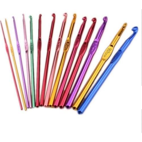 1PC 2.0-10.0mm Crochet DIY Knitting Needles Sewing Weave Crochet Hook High Quality Aluminum Oxide Knitting Needles