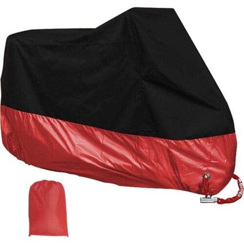 Outdoor Motorcycle Cover Waterproof Motorbike Cover Bike UV Protector XXXXL Red 295*110*140 cm (116"x43"x55")