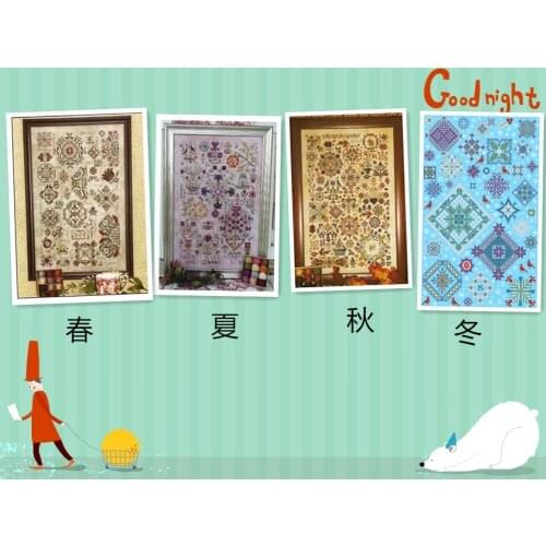 Four Seasons patterns Counted Cross Stitch 11CT 14CT 18CT Cross Stitch Kits Embroidery Needlework Sets