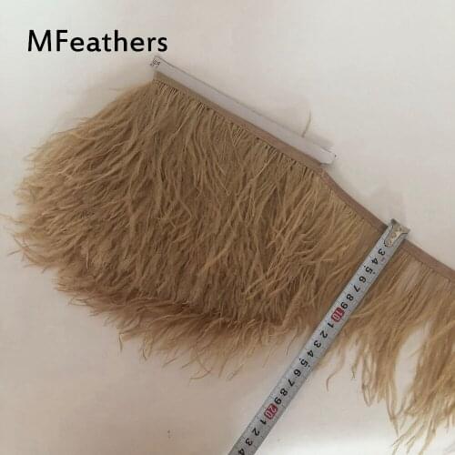High quality 5-10 meters ostrich feather Trims Width 10-15cm feathers ribbon DIY clothing accessories Wedding Decorations craft