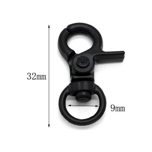 High Quality Luggage Hardware Accessories 3 Points Pliers Buckle Metal Black Hook Buckle Dog Buckle Chain Buckle Accessories