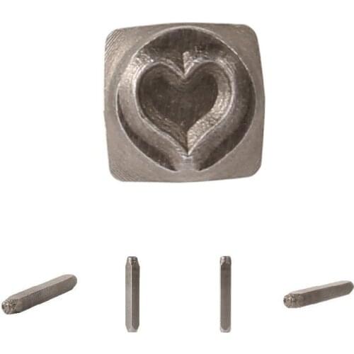 Whimsy Love Heart Steel punch stamp 6mm Stamp Metal Hardened Steel Bars NW