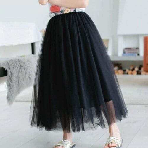 2020 Spring Autumn Summer Baby Toddler Teen Girl Skirts Mesh Children Clothes Girls Tutu Skirts Princess Long Skirt Kids Costume