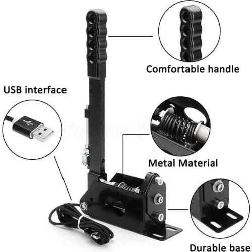 JQSKUNP 14 Bit SIM Handbrake Clamp USB For Logitech Racing Games G25/G29/T300/T500 FANATECOSW For LFS DIRT Hand Brake Fixture