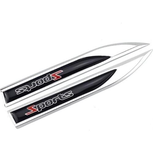 1Pair 3D Metal Car Wing Right & Left Side Badge Fender Emblem Car Sticker for Suzuki SX4 SWIFT Alto Grand Subaru Forester