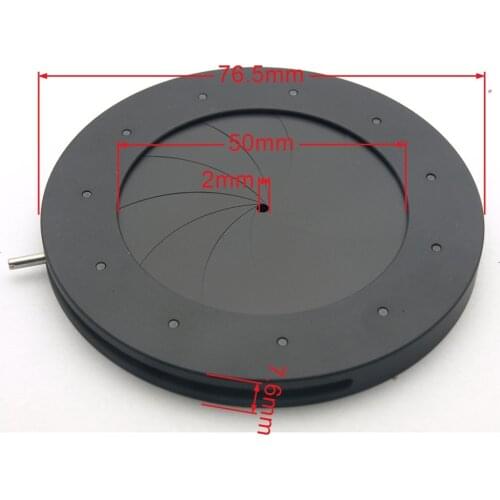 1 PC Adjustable 2-50mm Mechanical Iris Diaphragm Aperture for Microscope Camera Adapter Monitor Condenser