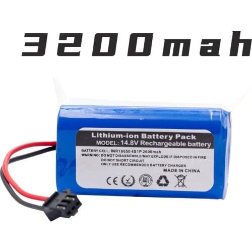 14.8V 2600mAh3200mAH Robot Vacuum Cleaner Li-ion Rechargeable Chuwi Battery for ILIFE Ecovacs A4s, A4, A6 V7, V7s Pro Robotic