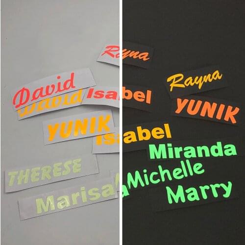 1X luminous Stickers Custom Name Label Personalised Tags Glow in the Dark For Water Bottle Lanch Box Laptop Cellphone Home Decor