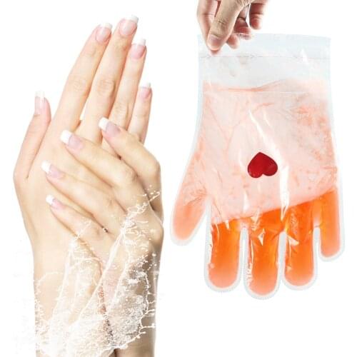 2pcs/Pair Moisturizing Paraffin Wax Gloves Anti-Aging Hands Feet Plastic Liners Therapy Wax Glove for Hand Foot Care Tool