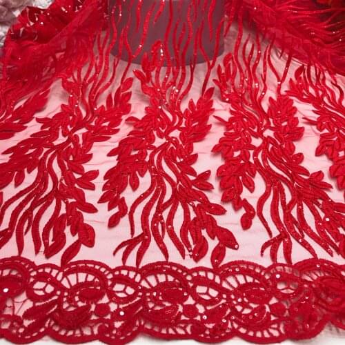 African Lace Fabric Sequin Embroidery 2021 High Quality Nigeria Lace Mesh Eye Fabric French Bridal Lace Fabric J35271