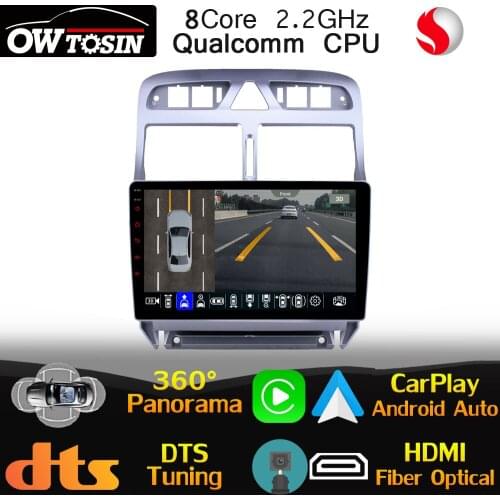 9" IPS Qualcomm CPU Android For Peugeot 307 307CC 307SW 2002-2013 Car Multimedia Player DTS 4G LTE CarPlay GPS Radio 360 Camera