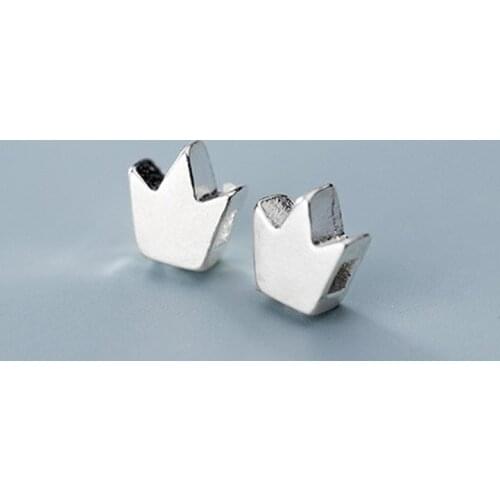 2pcs/lot 925 Sterling Silver Crown Shape Spacer Beads 5x4.5mm S925 Silver Charm Beads DIY Fine Jewelry Making Bracelets Supplier