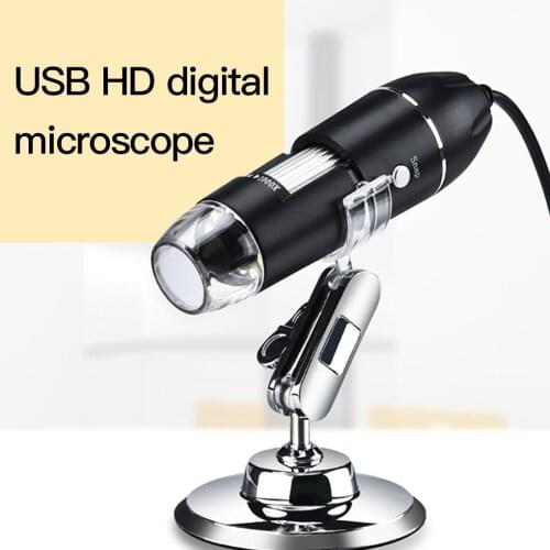 Adjustable 8 LED Digital Microscope Type-C/Micro USB Magnifier Electronic Stereo USB Endoscope for Mobile PC 500X/1000X/1600X