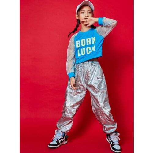 Sudadera fresca de hip hop para niños, top de plantación, camiseta de manga larga, ropa de calle, pantalones para niñas, niños