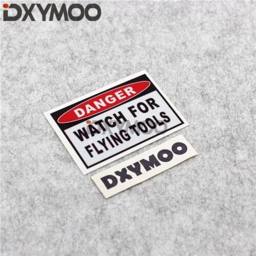 Car Styling Reflective 3M Warning DANGER WATCH FOR FLYING TOOLS Motorcycle Sticker Bumpers