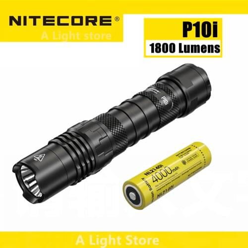 NITECORE P10i Flashlight USB-C Rechargeable 1800 Lumens i-Generation 21700 Tactical USB-C Direct Charging Law Enforcement Torch