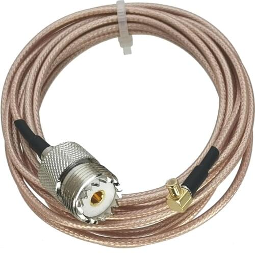 Cable MCX male right angle to SO239 UHF female straight RG316 RF Jumper pigtail 4inch~10M