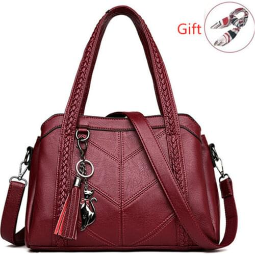 Classic Women Messenger Bags Fashion Quality Leather Handbags Ladies Large Capacity Crossbody Bags Purses Female Casual Tote