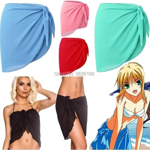 Anime persona costume sexy women beach cover up bikini swimwear cover up skirt dress swimsuit wrap suit