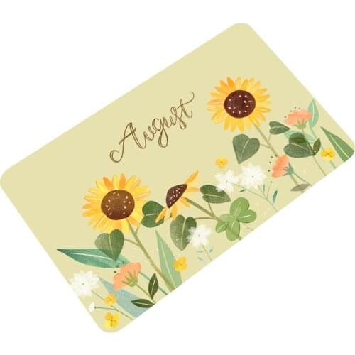 Flowers Print Doormat Entrance Door Morden Mats In The Bathroom Anti-slip Carpet for Kitchen Floor Home Decor