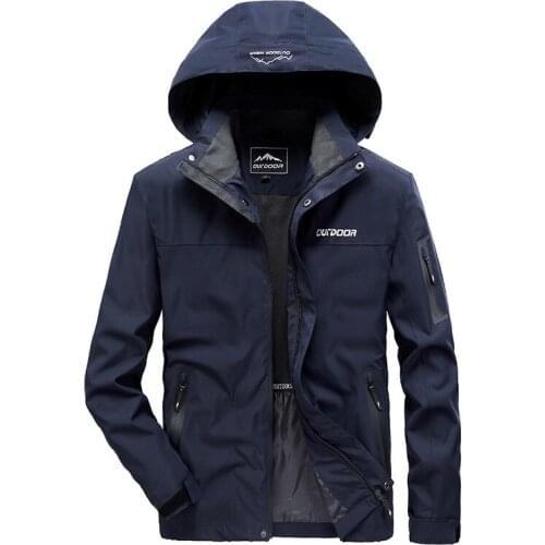 2021 New Hot Mens Large Size Breathable Plus Velvet Cotton Thickened Casual Mountaineering Suit Autumn and Winter Jacket