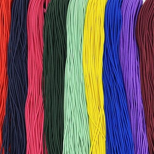 New 5 Yards/lot 2.0 2.5mm Hight-Elastic Bands Spool Sewing Band Round Elastic Cord Diy Handmade Sewing Materials