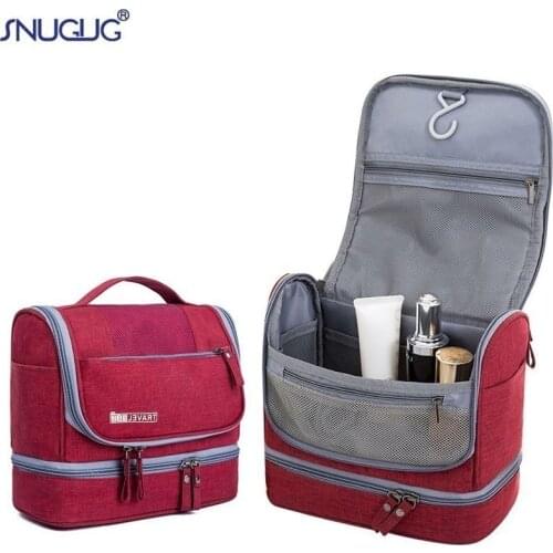 New Waterproof Oxford Travel Cosmetic Bags For Men And Women Portable Makeup Toiletry Bag Double Layer Organizer Beauty Bag Case