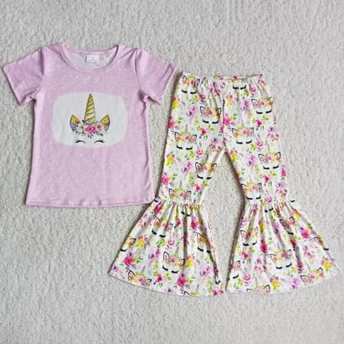 Wholesale Baby Girls Boutique Clothing Fashion Summer 2pcs Outfits Kids Designer Clothes Girls Set Toddler Children Clothing RTS