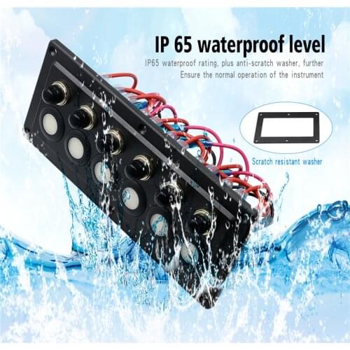 12-24v 6-Gang Car Led Touch Screen Panel With 6 Gang Switches Waterproof Touch Control Panel For Marine Boat Caravan Motorhomes
