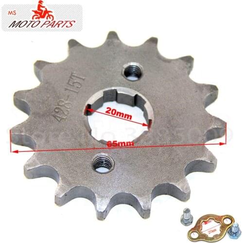428 15T Tooth 20mm ID Front Engine Sprocket for Stomp YCF Upower Dirt Pit Bike ATV Quad Go Kart Moped Buggy Scooter Motorcycle