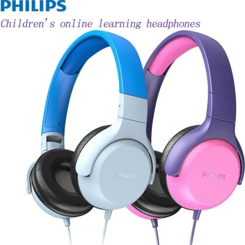 Philips TAKH101 Childrens Bluetooth Wired Headphones with Mic Computer Mobile Phone Use Low Decibels Online Lesson Heasets
