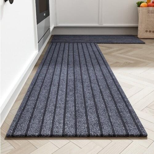 Anti Slip Waterproof Oilproof Kitchen Mat Floor Bath Mat Carpet Entrance Doormat Living Room Rugs Stripe Long Kitchen Carpets