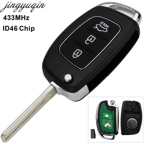 Remote Key Fob 3 Buttons 433Mhz ID46 Chip For Hyundai New IX35 IX25 IX45 Elantra Santa Fe Sonata TOY40/HY20/HY14 Fob Control