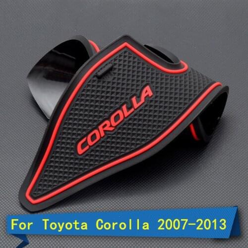 Rubber Mat For Toyota Corolla 2007-2013 Lnterior Anti Slip Mat Door Slot Pad Cup Cushion Groove Mat Car Accessories