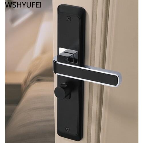 Modern Interior Bathroom Door Lock Mute Bedroom Door Handle Luxury Anti-theft Household Lock Core Hardware Accessories