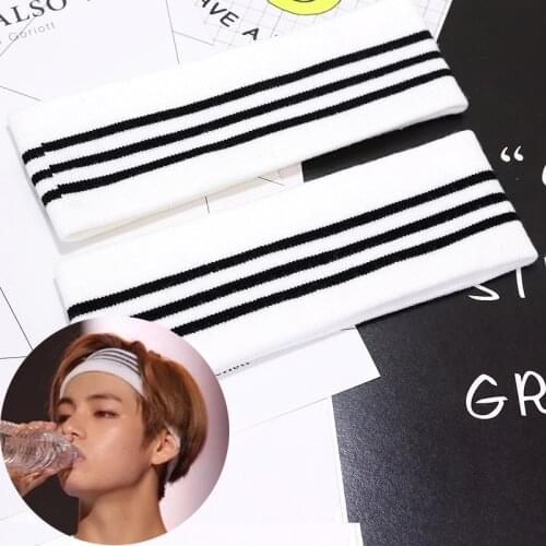 2 Colors Women Men Yoga Hair Bands Sports Headband Anti-slip Elastic Cotton Sweatband Football Yoga Biking Running Headband