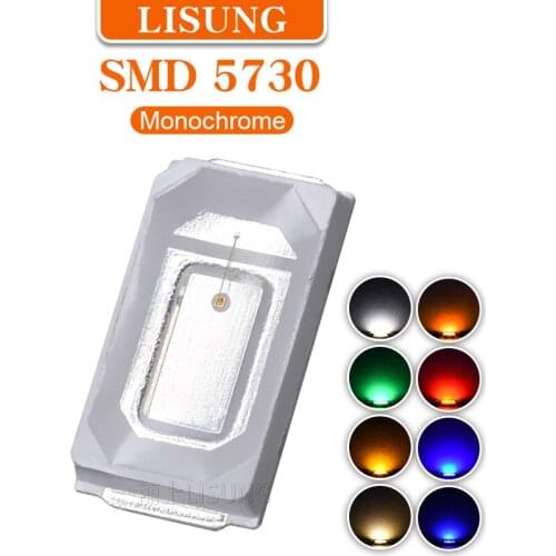 Super Bright 1000pcs/bag Smd 5730 Smd Led Emitting Diode Chip 3V 2V 0.2W Light Beads Red Green Blue Yellow Orange UV 395nm