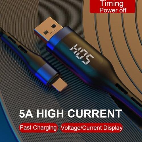 UTBVO Timing Power Off Charge Cable with Digital Display, USB A to USB C/IOS/MicroTimed Charger Wire For iPhone Xiaomi Samsung
