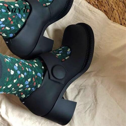 Women 2020 Spring Mary Jane Shoes Japanese high heels Retro Waterproof Platform College Student Cosplay Costume Shoes