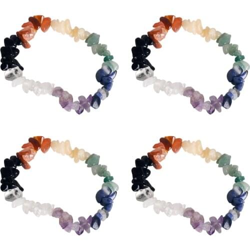 1PC Natural Stone Stretch Bracelet Bracelets Bangles With Irregular Female for Women Jewelry Amethysts Crystal Colorful Bracelet