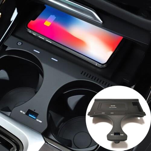 15W QI car wireless charger for BMW X3 G01 X4 G02 2018-2021 accessories fast charging plate panel phone holder for iPhone 11