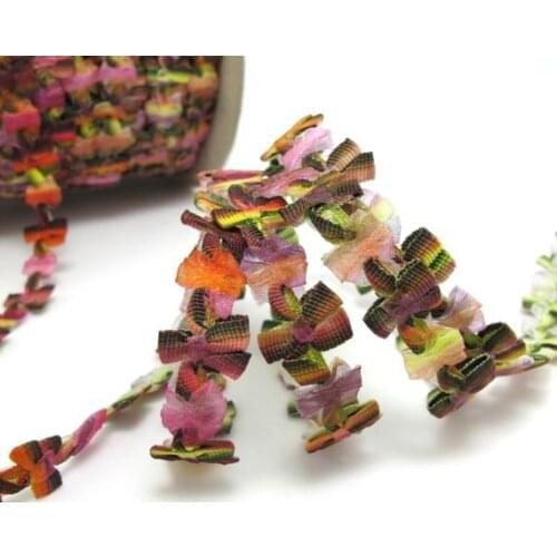 2 Yards Printed Ombre Beanie Shape Color Woven Rococo Ribbon Trim|Decorative Floral Ribbon|Scrapbook Materials|Decor