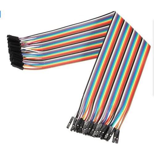 30cm)40pcs in Row Dupont Cable 30cm 2.54mm 1pin 1p-1p Female to Female jumper wire for arduino