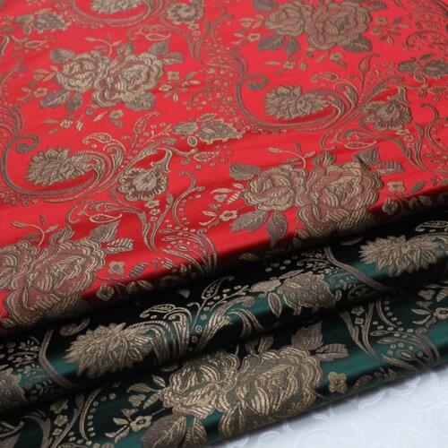75x50cm Damask Jacquard Brocade Fabric For Apparel Costume Upholstery Furnishing Curtain Clothing Material Patchwork