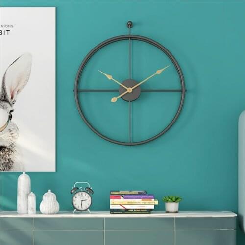 82cm European Wall Clocks Wrought Iron Large Wall Clock Modern Design for Home Office Decorative Hanging Wall Watch Clock