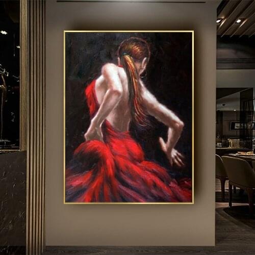 Abstract Painting Beautiful Lady Figure Wall Art Modern Home Decoration Hand Painted Oil Painting on Canvas No Framed The body